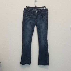 American Eagle Outfitters Women's Dark Blue Boot Cut Jeans
